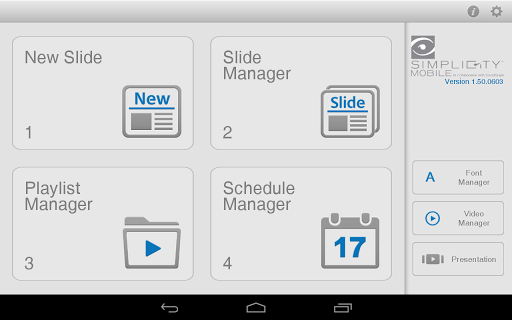 Android application VGS Simplicity™ Mobile Editor screenshort