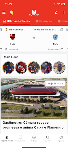 Android application FutApp | Flamengo screenshort