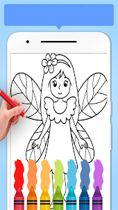 Fairy colouring book pages