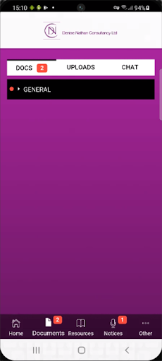 Android application Denise Nathan Consultancy screenshort