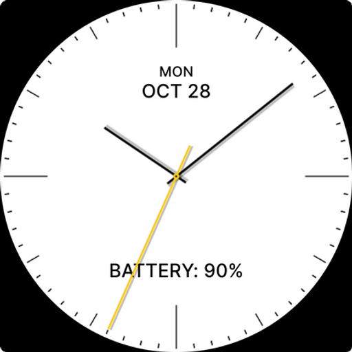 Minimal White Watch Face Logo