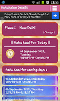 screenshot of Rahukalam / Rahu Kaal