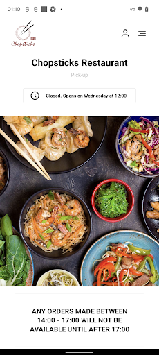 Android application Chopsticks Restaurant screenshort