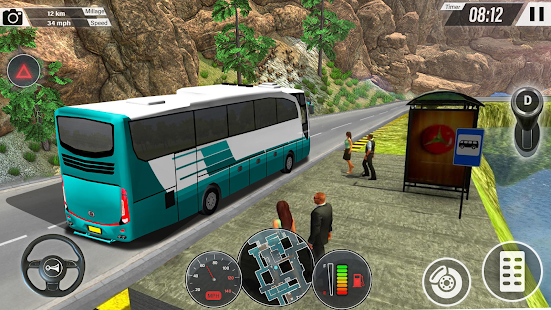 Coach Bus Driving Sim Game 3D apkdebit screenshots 1