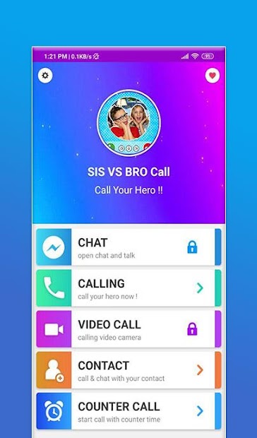 Captura de Pantalla 2 SIS VS BRO Call - Fake video call android