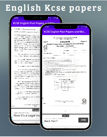 Kcse english: past papers. Screen 2