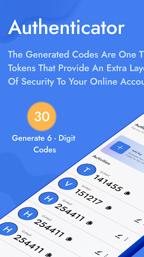 Android application Authenticator App - 2FA screenshort