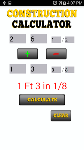 AddSub Construction Calculator Screen 2