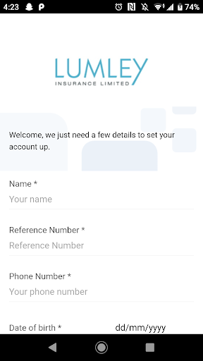 Lumley Insurance Claims App Screen 3