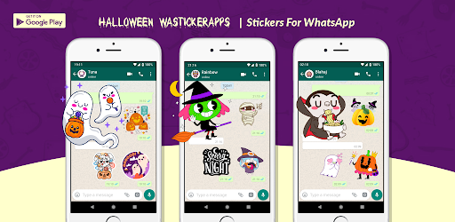 Android application Halloween Emoji Stickers screenshort