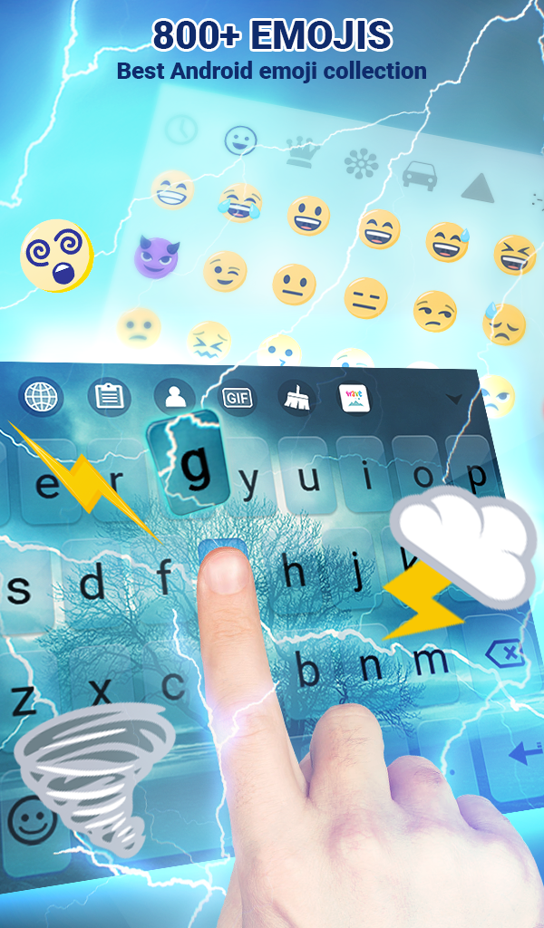 Android application Storm Animated Custom Keyboard + Live Wallpaper screenshort