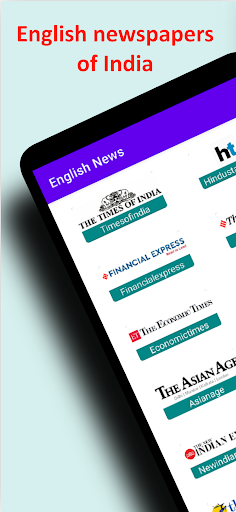 Android application English Newspapers - India screenshort