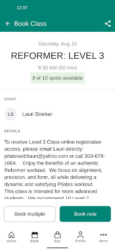 Evergreen Pilates Screen 3