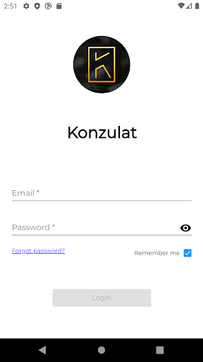 Android application Konzulat screenshort
