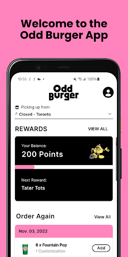 Android application Odd Burger screenshort