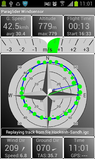 Android application Paraglider Dashboard screenshort