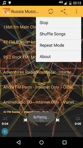 Android application Russia Music ONLINE screenshort