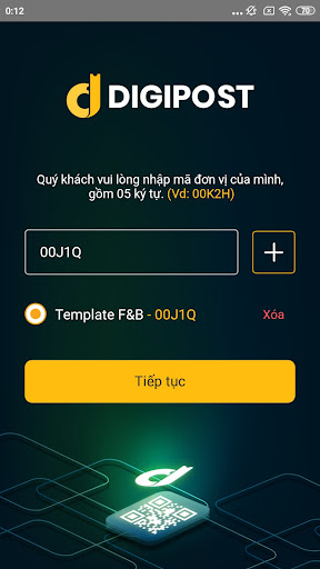 Android application DigiPost screenshort