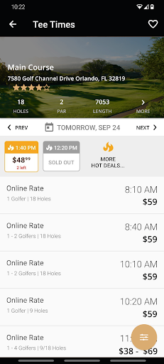 Android application Carlton Oaks Golf Course screenshort