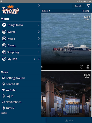 Screenshot of Fisherman's Wharf Trip Planner
