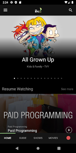 Screenshot of My RTC TV