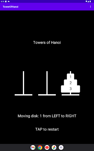 TowersOfHanoi Screen 2