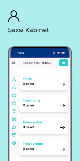 Android application Tezgetir Kargo screenshort