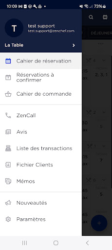 Android application ZenchefOS screenshort