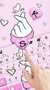 Pink Love Heart Keyboard Theme 7.0.0_0125 screenshots 2