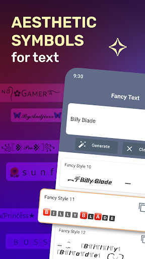 Android application Aesthetic Symbols - Fancy Text screenshort