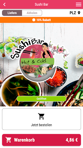 Sushi Bar Lieferservice Screen 2