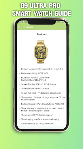 G9 Ultra Pro Smart Watch Guide Screen 2