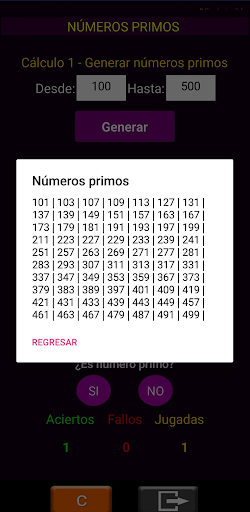 Números primos y juego