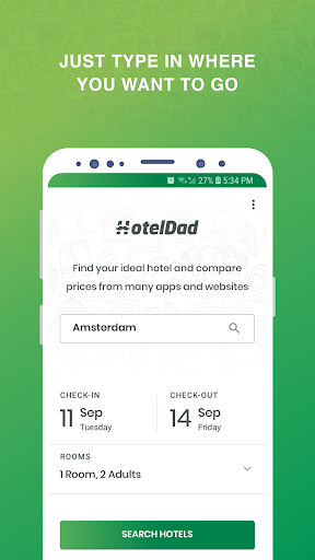 Android application Hotel Booking App - HotelDad screenshort