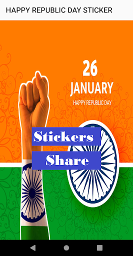 Android application HAPPY REPUBLICDAY STICKER screenshort