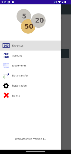 Android application myCashOut screenshort