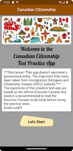 Android application Canadian Citizenship Test-2024 screenshort