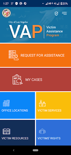 Android application Victim Assistance Program for screenshort