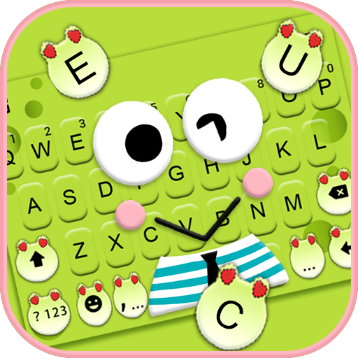 Cartoon Green Frog Keyboard Th  Icon