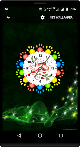 Christmas Analog Clock LWP Screen 3