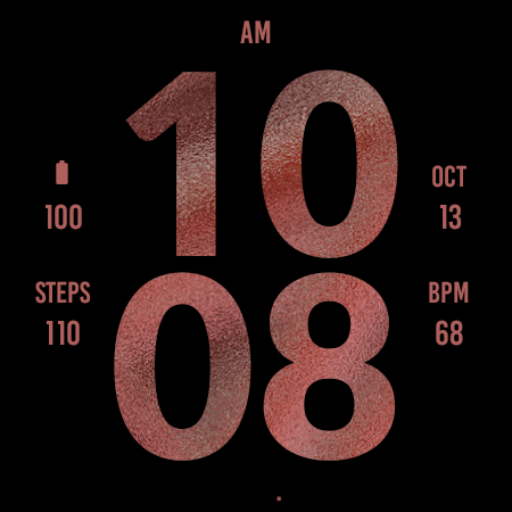 Big Rose Gold Watch Face screenshot 3