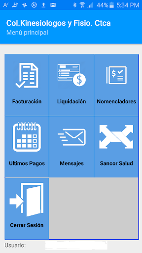 Android application Col Kinesiologos y Fisiot de C screenshort