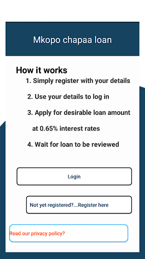 Mkopo Chapaa - online pap loan Screen 2