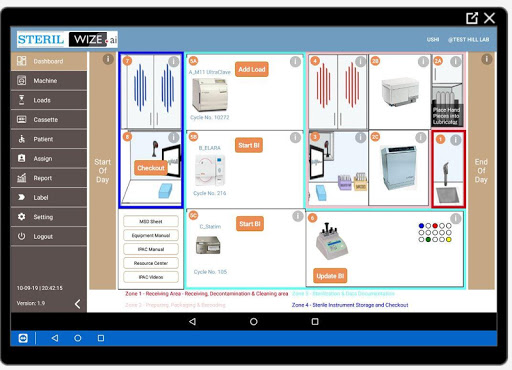Android application SterilWize+ screenshort