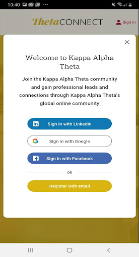 Theta Connect Screen 2