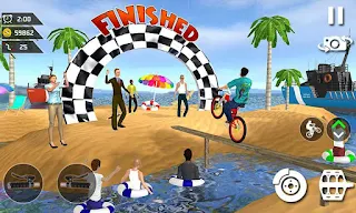 Waterpark BMX Bicycle Surfing - Screenshot 2