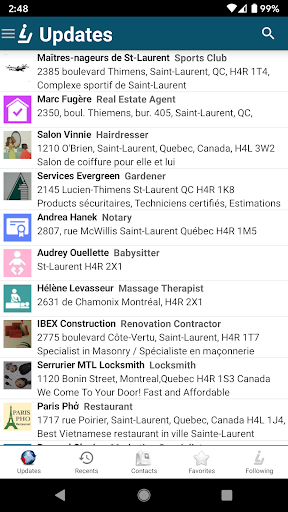 Android application Itemface screenshort