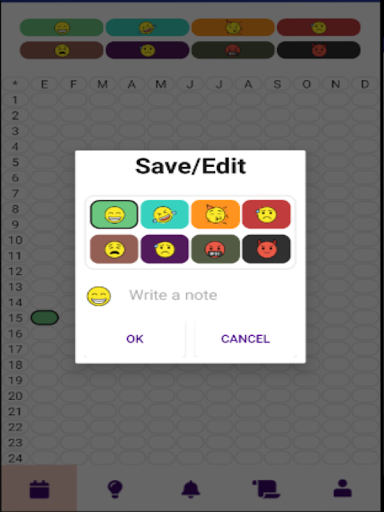 Android application Year in pixels screenshort