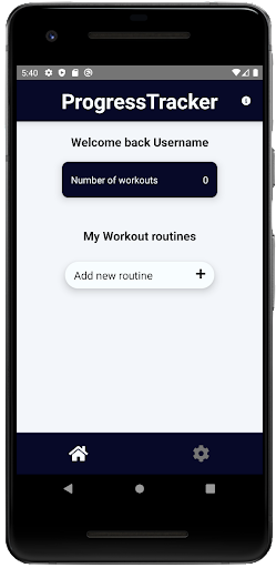 Android application ProgressTracker screenshort