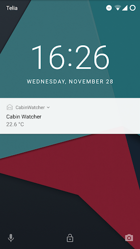 Android application Cabin Watcher screenshort